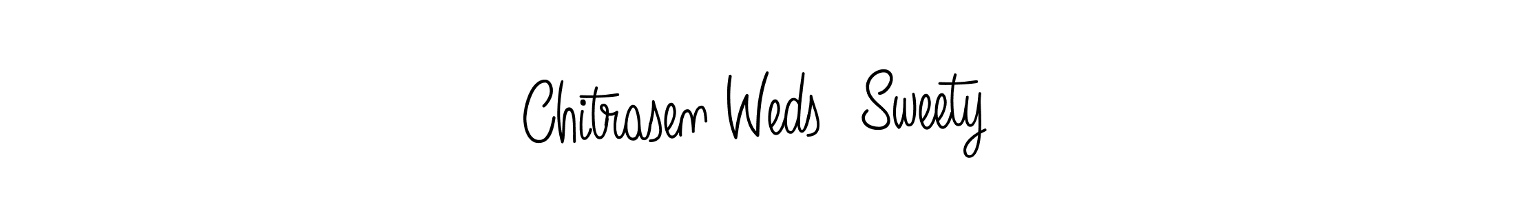 Create a beautiful signature design for name Chitrasen Weds  Sweety. With this signature (Angelique-Rose-font-FFP) fonts, you can make a handwritten signature for free. Chitrasen Weds  Sweety signature style 5 images and pictures png