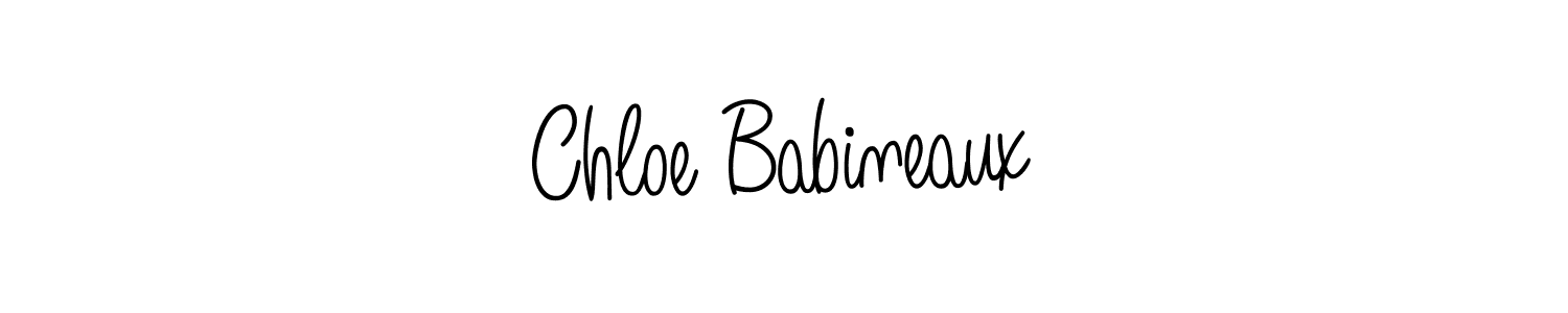 Use a signature maker to create a handwritten signature online. With this signature software, you can design (Angelique-Rose-font-FFP) your own signature for name Chloe Babineaux. Chloe Babineaux signature style 5 images and pictures png