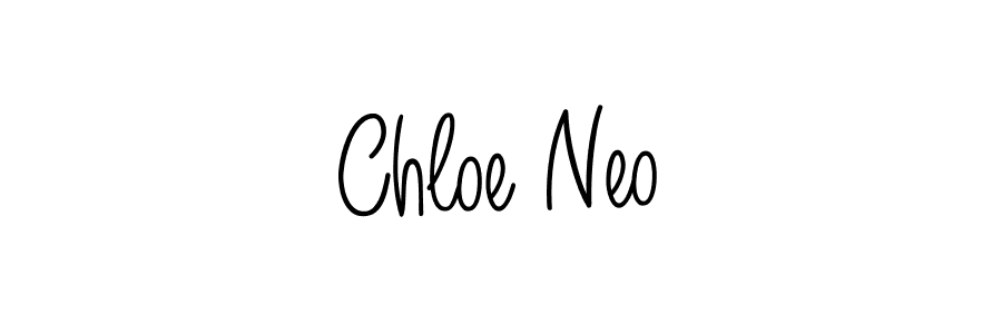 How to make Chloe Neo name signature. Use Angelique-Rose-font-FFP style for creating short signs online. This is the latest handwritten sign. Chloe Neo signature style 5 images and pictures png