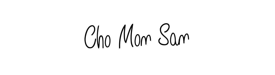 Design your own signature with our free online signature maker. With this signature software, you can create a handwritten (Angelique-Rose-font-FFP) signature for name Cho Mon San. Cho Mon San signature style 5 images and pictures png