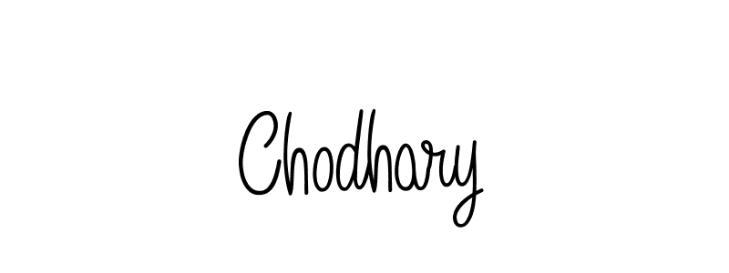 Use a signature maker to create a handwritten signature online. With this signature software, you can design (Angelique-Rose-font-FFP) your own signature for name Chodhary. Chodhary signature style 5 images and pictures png