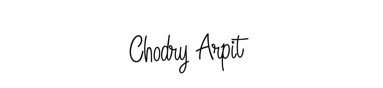 Use a signature maker to create a handwritten signature online. With this signature software, you can design (Angelique-Rose-font-FFP) your own signature for name Chodry Arpit . Chodry Arpit  signature style 5 images and pictures png