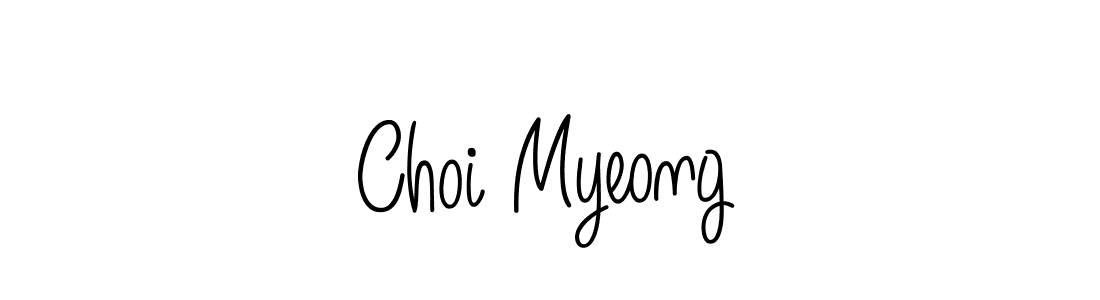 Make a beautiful signature design for name Choi Myeong. With this signature (Angelique-Rose-font-FFP) style, you can create a handwritten signature for free. Choi Myeong signature style 5 images and pictures png