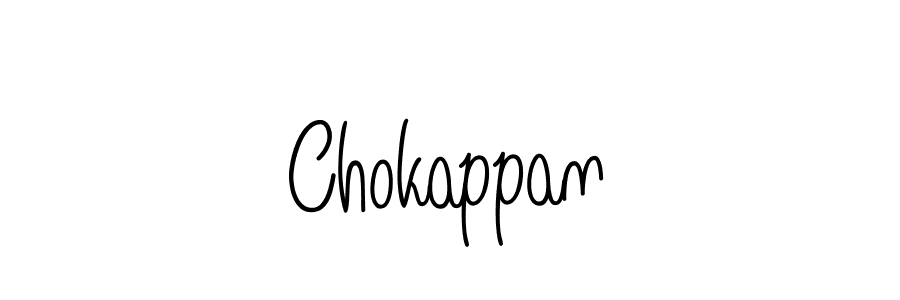 Make a beautiful signature design for name Chokappan. With this signature (Angelique-Rose-font-FFP) style, you can create a handwritten signature for free. Chokappan signature style 5 images and pictures png