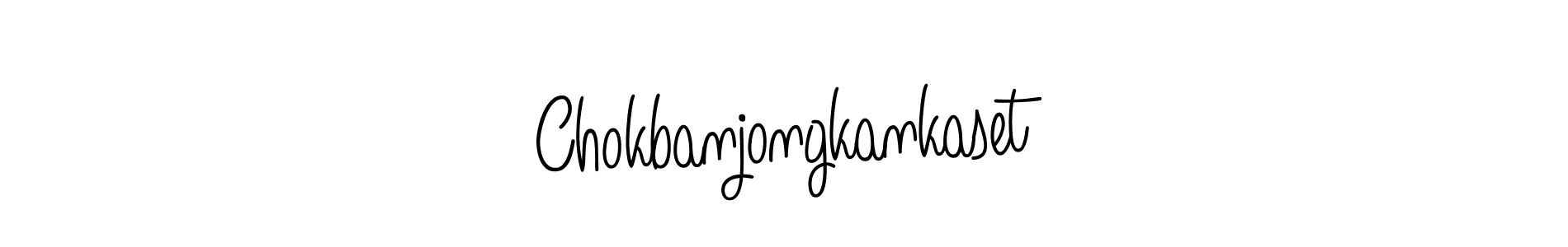 Make a beautiful signature design for name Chokbanjongkankaset. With this signature (Angelique-Rose-font-FFP) style, you can create a handwritten signature for free. Chokbanjongkankaset signature style 5 images and pictures png