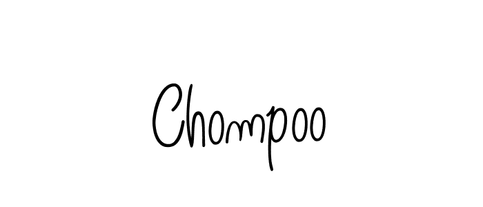 You should practise on your own different ways (Angelique-Rose-font-FFP) to write your name (Chompoo) in signature. don't let someone else do it for you. Chompoo signature style 5 images and pictures png