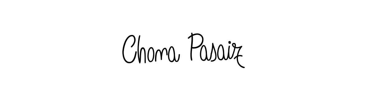 Make a beautiful signature design for name Chona Pasaiz. With this signature (Angelique-Rose-font-FFP) style, you can create a handwritten signature for free. Chona Pasaiz signature style 5 images and pictures png