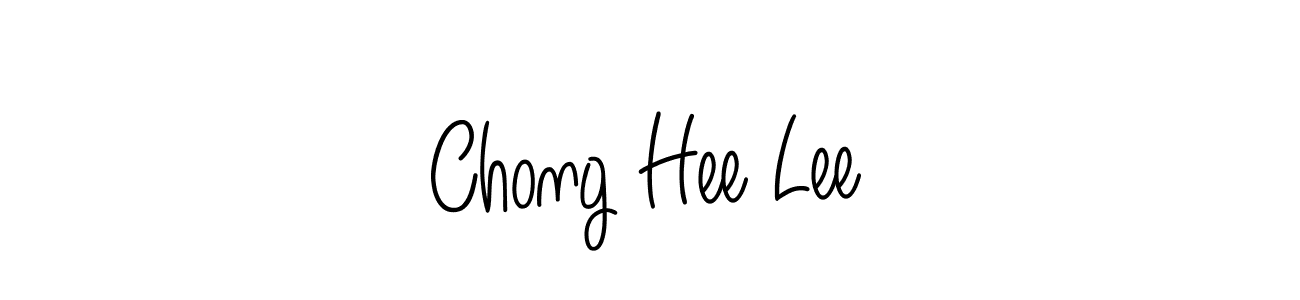 Chong Hee Lee stylish signature style. Best Handwritten Sign (Angelique-Rose-font-FFP) for my name. Handwritten Signature Collection Ideas for my name Chong Hee Lee. Chong Hee Lee signature style 5 images and pictures png