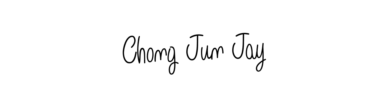 Use a signature maker to create a handwritten signature online. With this signature software, you can design (Angelique-Rose-font-FFP) your own signature for name Chong Jun Jay. Chong Jun Jay signature style 5 images and pictures png