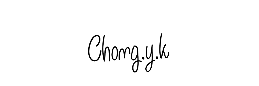 The best way (Angelique-Rose-font-FFP) to make a short signature is to pick only two or three words in your name. The name Chong.y.k include a total of six letters. For converting this name. Chong.y.k signature style 5 images and pictures png
