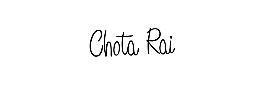 How to make Chota Rai name signature. Use Angelique-Rose-font-FFP style for creating short signs online. This is the latest handwritten sign. Chota Rai signature style 5 images and pictures png