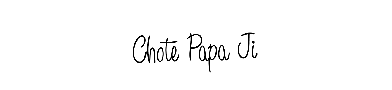 Also we have Chote Papa Ji name is the best signature style. Create professional handwritten signature collection using Angelique-Rose-font-FFP autograph style. Chote Papa Ji signature style 5 images and pictures png