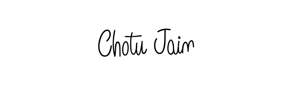 You should practise on your own different ways (Angelique-Rose-font-FFP) to write your name (Chotu Jain) in signature. don't let someone else do it for you. Chotu Jain signature style 5 images and pictures png