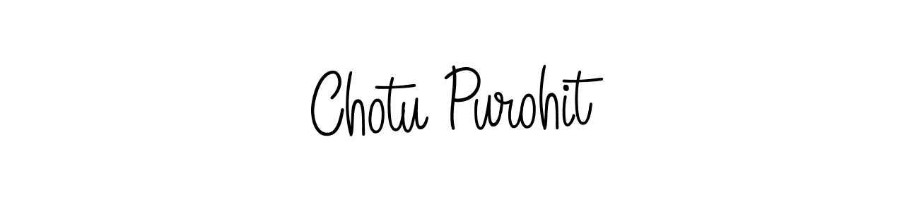 You should practise on your own different ways (Angelique-Rose-font-FFP) to write your name (Chotu Purohit) in signature. don't let someone else do it for you. Chotu Purohit signature style 5 images and pictures png