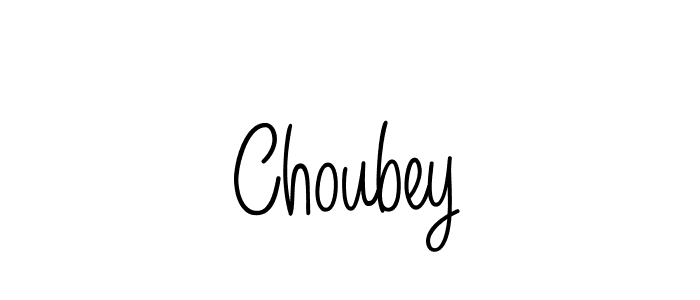 Design your own signature with our free online signature maker. With this signature software, you can create a handwritten (Angelique-Rose-font-FFP) signature for name Choubey. Choubey signature style 5 images and pictures png