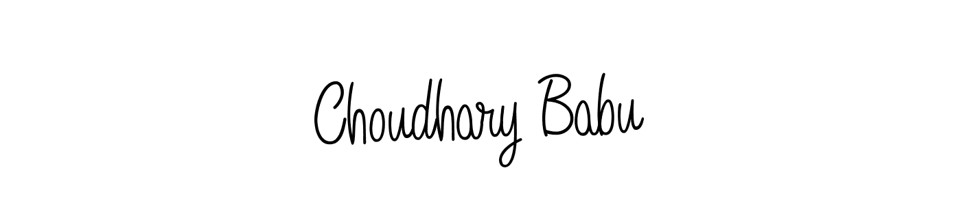 Choudhary Babu stylish signature style. Best Handwritten Sign (Angelique-Rose-font-FFP) for my name. Handwritten Signature Collection Ideas for my name Choudhary Babu. Choudhary Babu signature style 5 images and pictures png