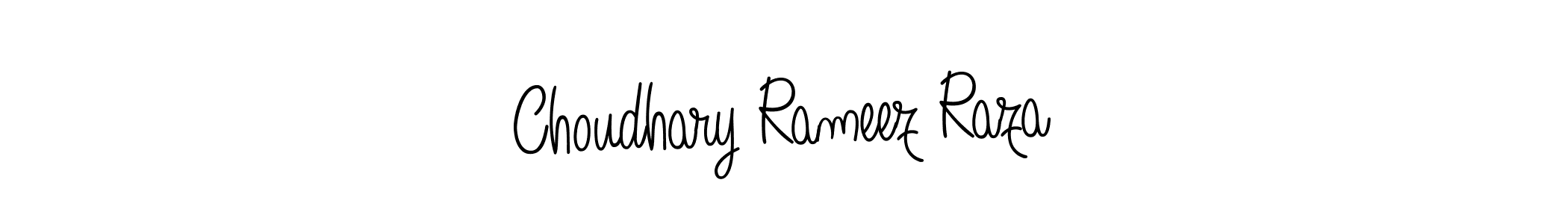 How to make Choudhary Rameez Raza name signature. Use Angelique-Rose-font-FFP style for creating short signs online. This is the latest handwritten sign. Choudhary Rameez Raza signature style 5 images and pictures png