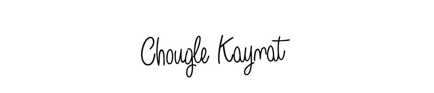 Make a beautiful signature design for name Chougle Kaynat. With this signature (Angelique-Rose-font-FFP) style, you can create a handwritten signature for free. Chougle Kaynat signature style 5 images and pictures png