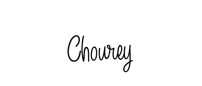 Design your own signature with our free online signature maker. With this signature software, you can create a handwritten (Angelique-Rose-font-FFP) signature for name Chourey. Chourey signature style 5 images and pictures png