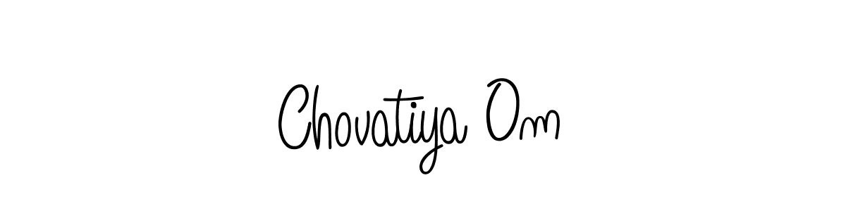 The best way (Angelique-Rose-font-FFP) to make a short signature is to pick only two or three words in your name. The name Chovatiya Om include a total of six letters. For converting this name. Chovatiya Om signature style 5 images and pictures png