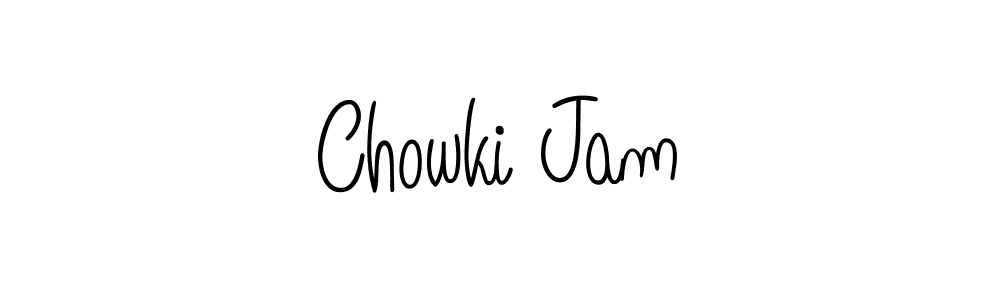 Make a beautiful signature design for name Chowki Jam. With this signature (Angelique-Rose-font-FFP) style, you can create a handwritten signature for free. Chowki Jam signature style 5 images and pictures png