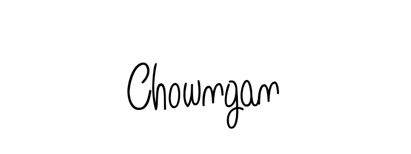 Make a beautiful signature design for name Chowngan. With this signature (Angelique-Rose-font-FFP) style, you can create a handwritten signature for free. Chowngan signature style 5 images and pictures png