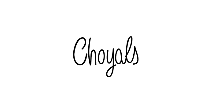 How to make Choyals signature? Angelique-Rose-font-FFP is a professional autograph style. Create handwritten signature for Choyals name. Choyals signature style 5 images and pictures png