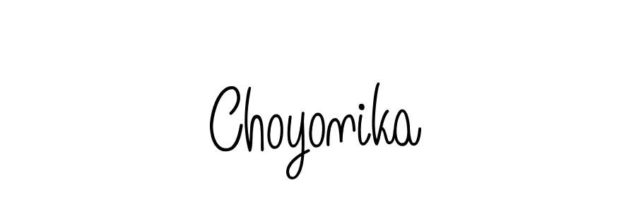 The best way (Angelique-Rose-font-FFP) to make a short signature is to pick only two or three words in your name. The name Choyonika include a total of six letters. For converting this name. Choyonika signature style 5 images and pictures png