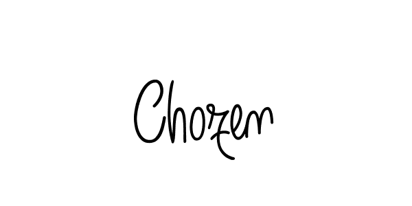 Chozen stylish signature style. Best Handwritten Sign (Angelique-Rose-font-FFP) for my name. Handwritten Signature Collection Ideas for my name Chozen. Chozen signature style 5 images and pictures png