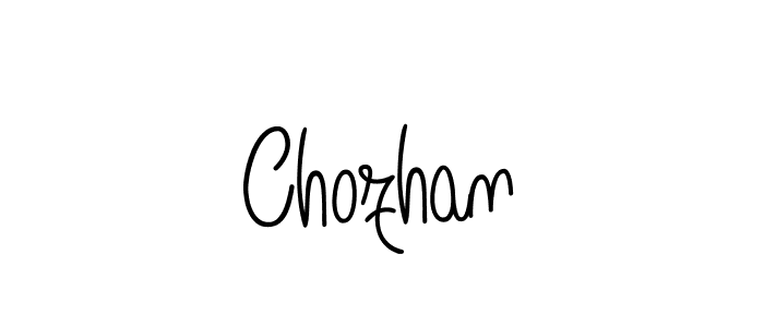 You should practise on your own different ways (Angelique-Rose-font-FFP) to write your name (Chozhan) in signature. don't let someone else do it for you. Chozhan signature style 5 images and pictures png