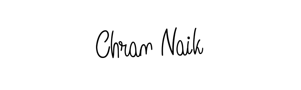 Use a signature maker to create a handwritten signature online. With this signature software, you can design (Angelique-Rose-font-FFP) your own signature for name Chran Naik. Chran Naik signature style 5 images and pictures png