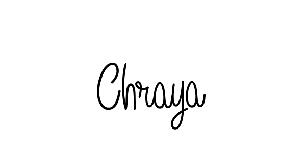 Make a beautiful signature design for name Chraya. With this signature (Angelique-Rose-font-FFP) style, you can create a handwritten signature for free. Chraya signature style 5 images and pictures png