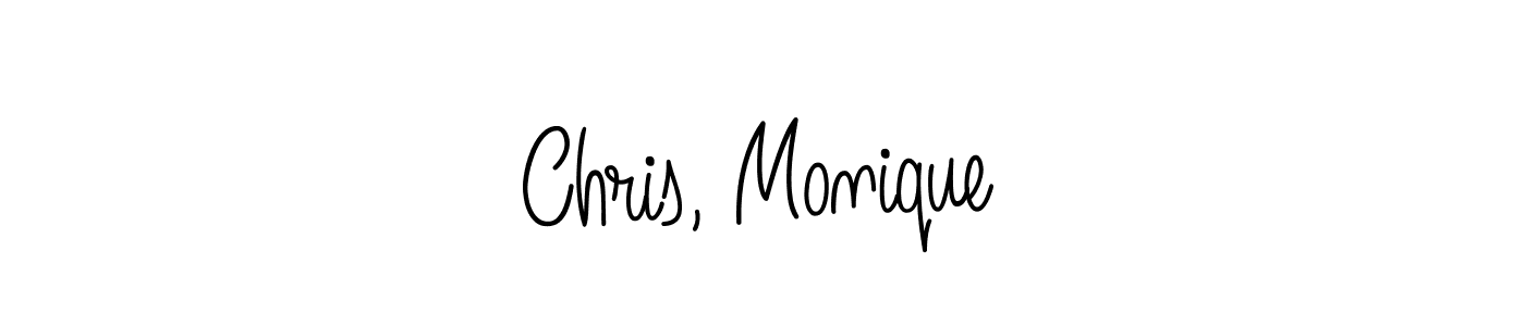 if you are searching for the best signature style for your name Chris, Monique. so please give up your signature search. here we have designed multiple signature styles  using Angelique-Rose-font-FFP. Chris, Monique signature style 5 images and pictures png