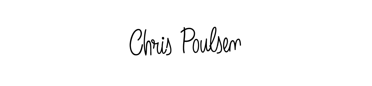 Make a beautiful signature design for name Chris Poulsen. With this signature (Angelique-Rose-font-FFP) style, you can create a handwritten signature for free. Chris Poulsen signature style 5 images and pictures png