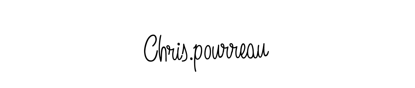 You should practise on your own different ways (Angelique-Rose-font-FFP) to write your name (Chris.pourreau) in signature. don't let someone else do it for you. Chris.pourreau signature style 5 images and pictures png