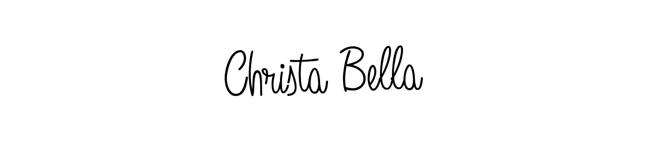 You should practise on your own different ways (Angelique-Rose-font-FFP) to write your name (Christa Bella) in signature. don't let someone else do it for you. Christa Bella signature style 5 images and pictures png