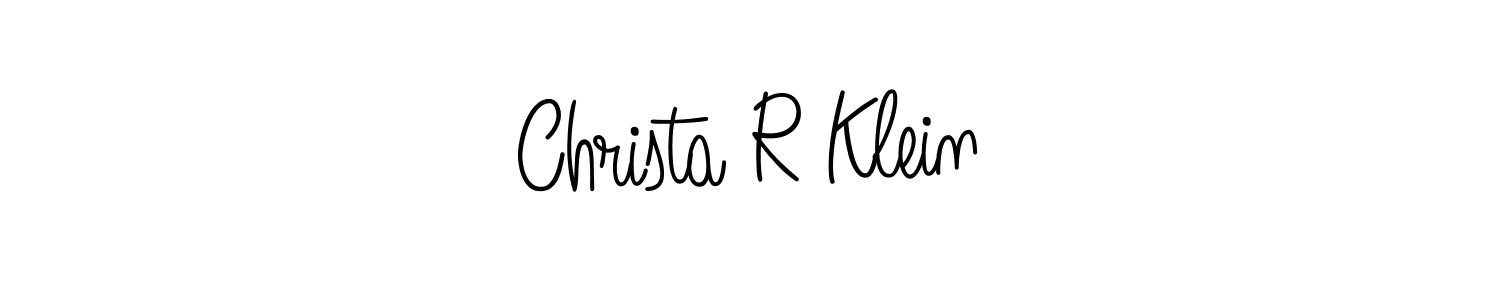 How to make Christa R Klein name signature. Use Angelique-Rose-font-FFP style for creating short signs online. This is the latest handwritten sign. Christa R Klein signature style 5 images and pictures png