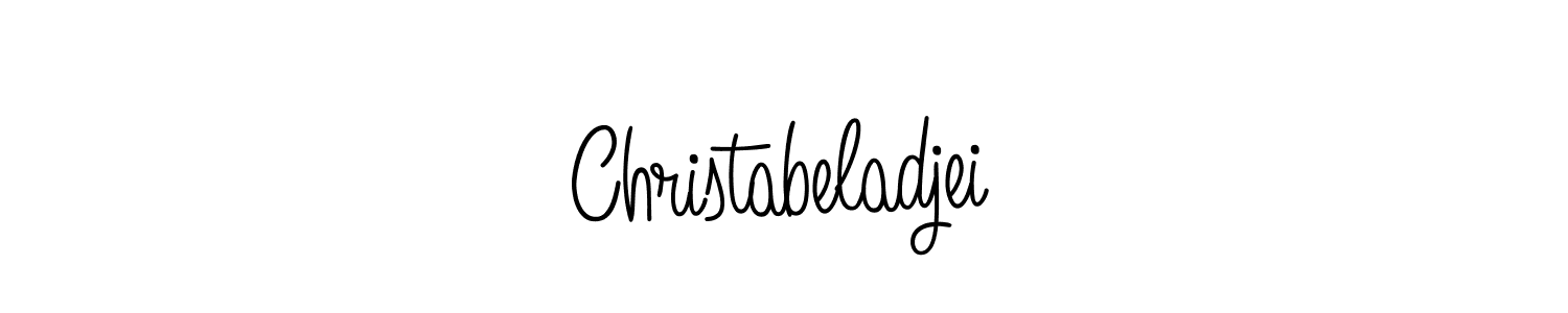 Create a beautiful signature design for name Christabeladjei. With this signature (Angelique-Rose-font-FFP) fonts, you can make a handwritten signature for free. Christabeladjei signature style 5 images and pictures png