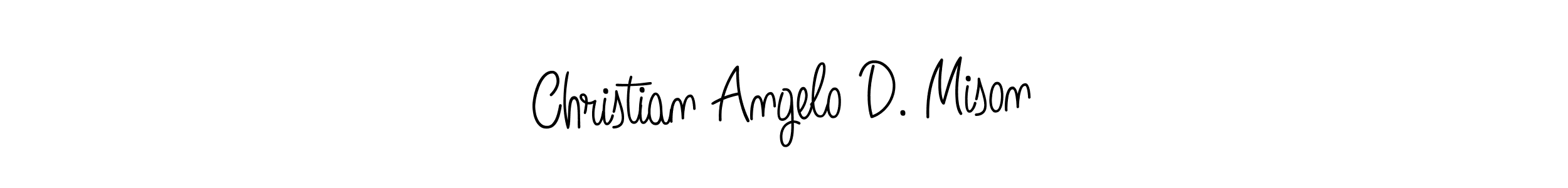 Use a signature maker to create a handwritten signature online. With this signature software, you can design (Angelique-Rose-font-FFP) your own signature for name Christian Angelo D. Mison. Christian Angelo D. Mison signature style 5 images and pictures png