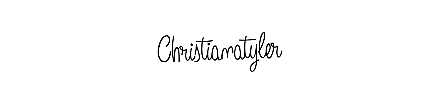 Make a beautiful signature design for name Christianatyler. With this signature (Angelique-Rose-font-FFP) style, you can create a handwritten signature for free. Christianatyler signature style 5 images and pictures png