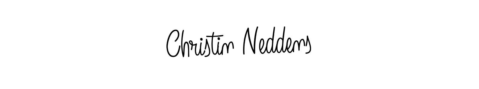 Make a beautiful signature design for name Christin Neddens. With this signature (Angelique-Rose-font-FFP) style, you can create a handwritten signature for free. Christin Neddens signature style 5 images and pictures png