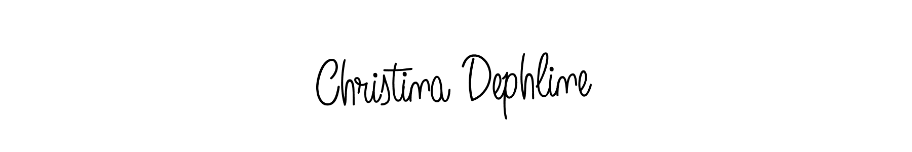 Design your own signature with our free online signature maker. With this signature software, you can create a handwritten (Angelique-Rose-font-FFP) signature for name Christina Dephline. Christina Dephline signature style 5 images and pictures png