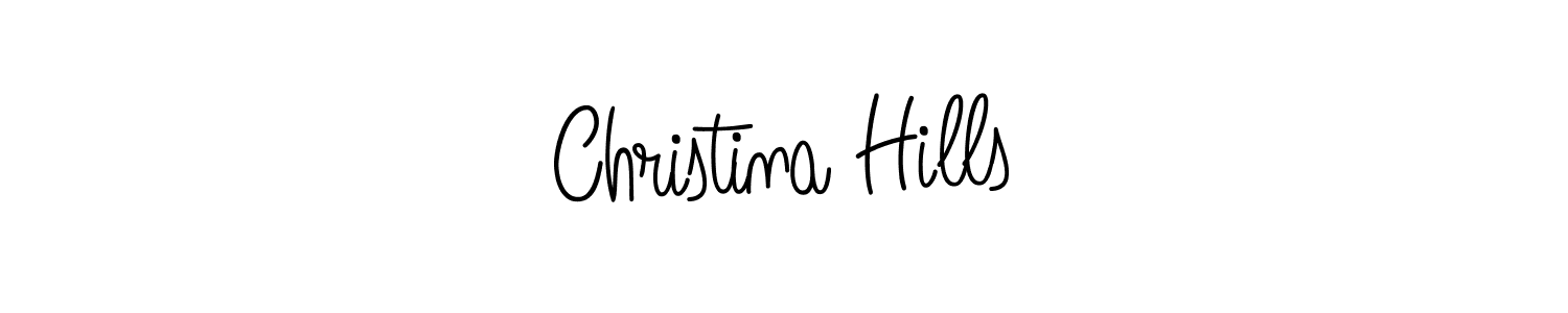 How to make Christina Hills name signature. Use Angelique-Rose-font-FFP style for creating short signs online. This is the latest handwritten sign. Christina Hills signature style 5 images and pictures png