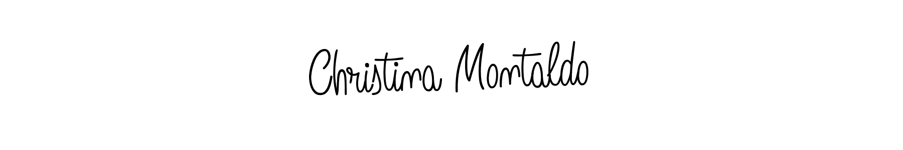 Create a beautiful signature design for name Christina Montaldo. With this signature (Angelique-Rose-font-FFP) fonts, you can make a handwritten signature for free. Christina Montaldo signature style 5 images and pictures png