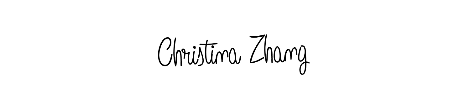 How to make Christina Zhang name signature. Use Angelique-Rose-font-FFP style for creating short signs online. This is the latest handwritten sign. Christina Zhang signature style 5 images and pictures png