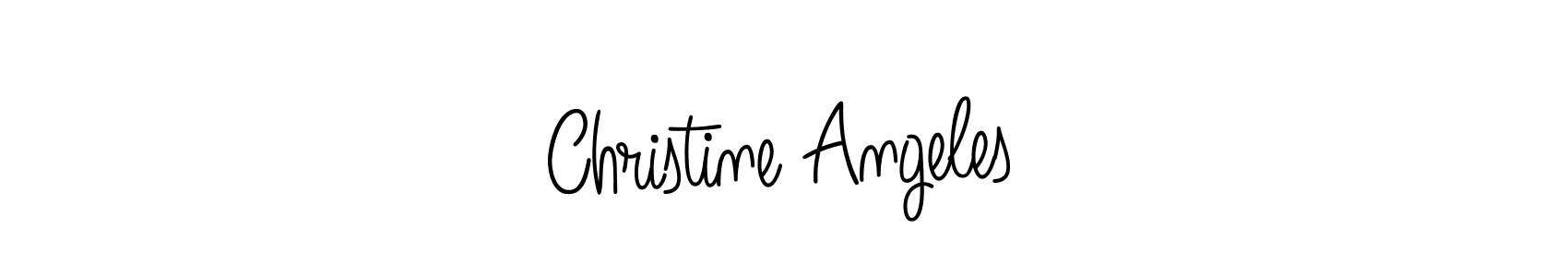 Christine Angeles stylish signature style. Best Handwritten Sign (Angelique-Rose-font-FFP) for my name. Handwritten Signature Collection Ideas for my name Christine Angeles. Christine Angeles signature style 5 images and pictures png