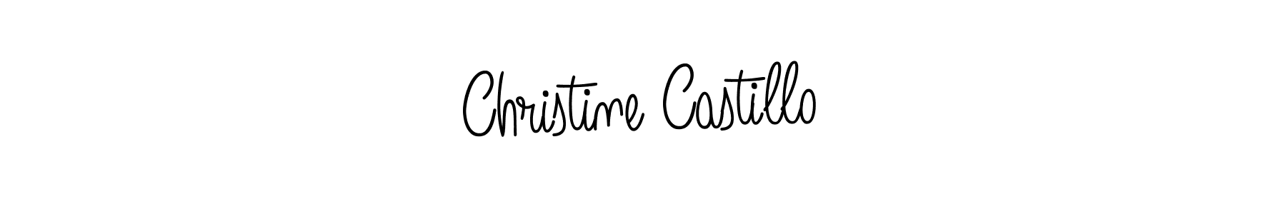 You should practise on your own different ways (Angelique-Rose-font-FFP) to write your name (Christine Castillo) in signature. don't let someone else do it for you. Christine Castillo signature style 5 images and pictures png