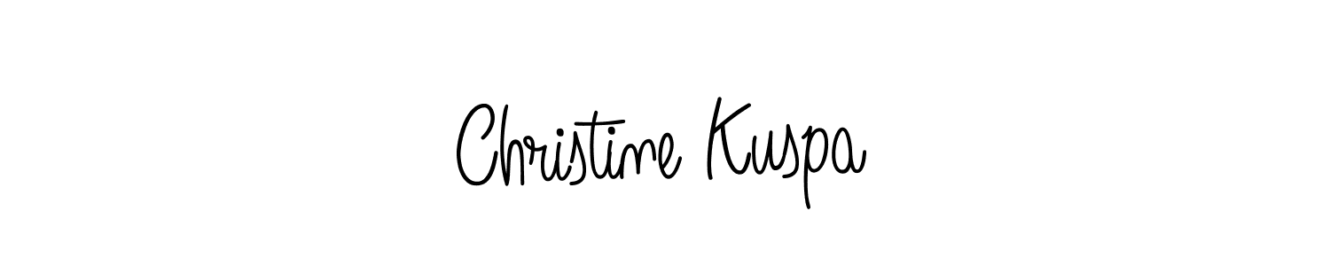 How to make Christine Kuspa name signature. Use Angelique-Rose-font-FFP style for creating short signs online. This is the latest handwritten sign. Christine Kuspa signature style 5 images and pictures png