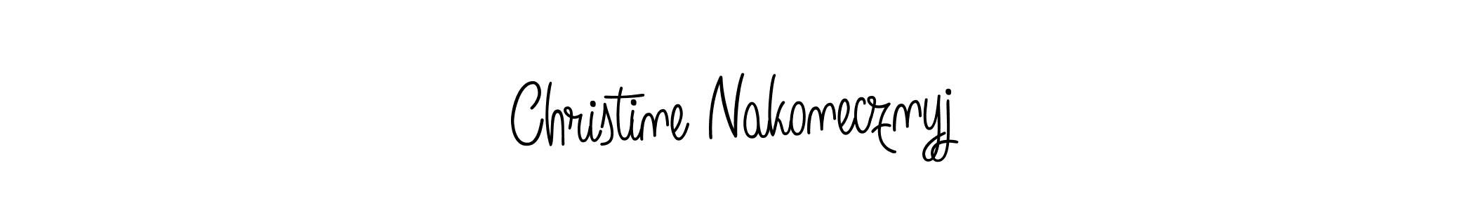 This is the best signature style for the Christine Nakonecznyj name. Also you like these signature font (Angelique-Rose-font-FFP). Mix name signature. Christine Nakonecznyj signature style 5 images and pictures png