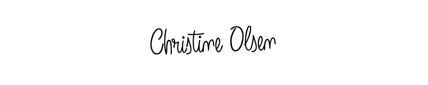How to make Christine Olsen signature? Angelique-Rose-font-FFP is a professional autograph style. Create handwritten signature for Christine Olsen name. Christine Olsen signature style 5 images and pictures png